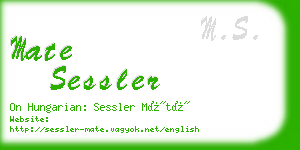 mate sessler business card